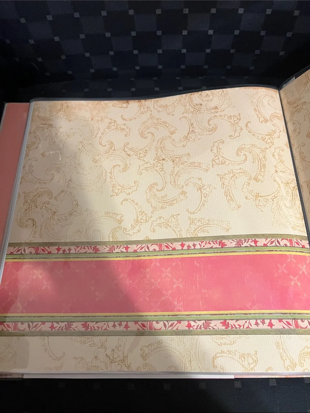 Scrapbook Decorative 12x12 Album Pages - Coral & Teal